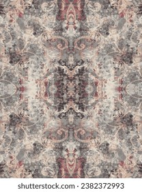 Abstract symmetrical ancient carpet pattern