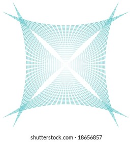 Abstract symmetrical blue doted background