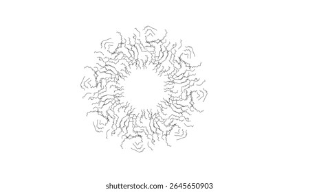 Abstract Symmetrical Circular Pattern with Lines