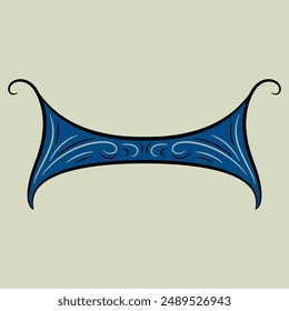Abstractas elemento decorativo simétrico o marco en estilo medieval.