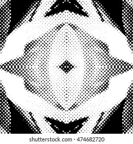  Abstract symmetrical halftone background.