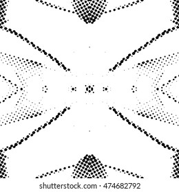  Abstract symmetrical halftone background.