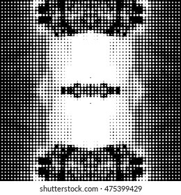 Abstract symmetrical halftone background.