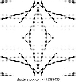 Abstract symmetrical halftone background.