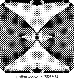 Abstract symmetrical halftone background.