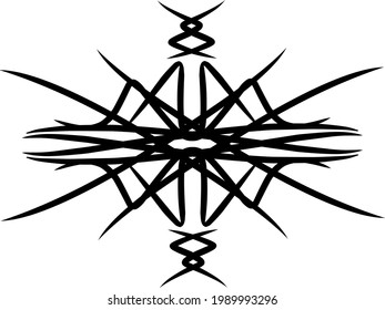 An abstract and symmetrical magic seal line pattern