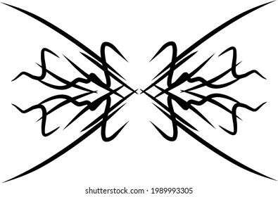 An abstract and symmetrical magic seal line pattern