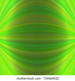 Abstract symmetrical motion background from thin curved lines in green tones - vector graphic design
