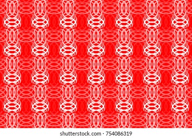 Abstract symmetrical red and white background - vector pattern, Abstract leaves - vector background