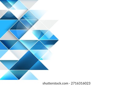 Abstractas Vector simétrico de fondo geométrico azul y blanco.	