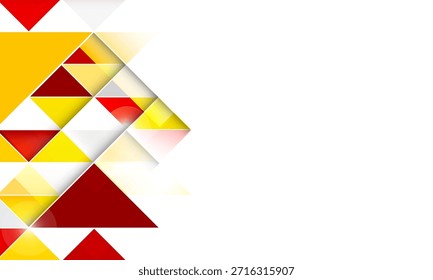 Abstractas Vector simétrico de fondo geométrico rojo y amarillo.