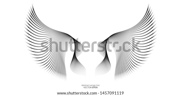 Abstract Symmetry Bird Wings Lines Pattern Stock Vector (Royalty Free ...