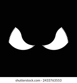 Abstract symmetry bird wings with shapes line pattern luxury white light isolated on black background. Vector illustration.	


