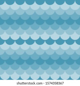 Abstract symmetry wave curve pattern seamless texture vector background riptide blue gradient color