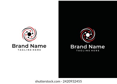 abstract sync turbine vector logo
