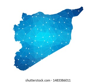 「Syrian Arab Republic Polygonal Vector Map」のベクター画像素材（ロイヤリティフリー ...