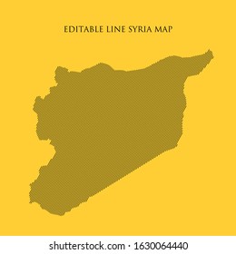 Abstract Syria map planet, lines, map halftone concept. infographic, icon.