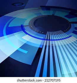 Abstract system background. Futuristic technology illustration. Vector.