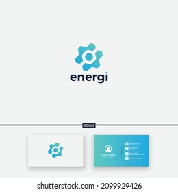 abstract system controlling logo design