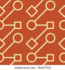 Abstract system mechanism seamless pattern. Design for print, fabric, textile. Seamless wallpaper