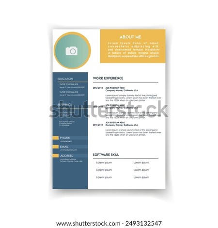 Abstract sytle cv templates. Professional and modern resume, cover letter business layout job applications. Vector modern minimalist presentation.