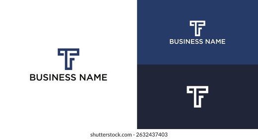 Abstract T and F Letters Logo – Modern Minimalist Design for Business Branding