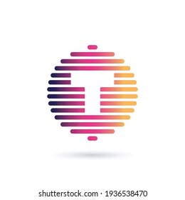 Abstract T letter logo design vector template