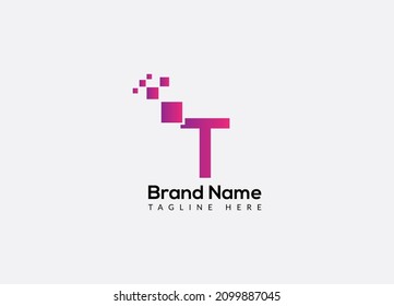 Abstract T letter modern initial lettermarks logo design