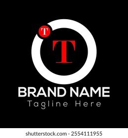 Abstract T letter modern initial lettermarks logo design	