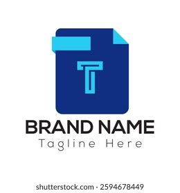 Abstract T letter modern initial lettermarks logo design	