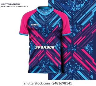 Abstractas camiseta jersey sport mockup para fútbol, fútbol, juegos, kit de diseño de ciclismo