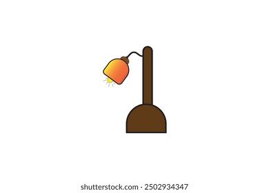 Abstract Table lamp Flat Vector illustration graphics for T-shirts, posters, and greeting card designs.