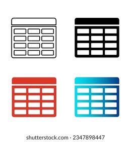 Abstrakte Tabelle Silhouette Illustration, kann für Geschäftsdesigns, Präsentationen oder alle geeigneten Designs verwendet werden.