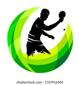 Abstract table tennis graphic in vector quality.