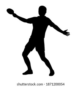 Abstract table tennis player in vector quality.