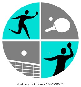 abstract table tennis sport vector illustration