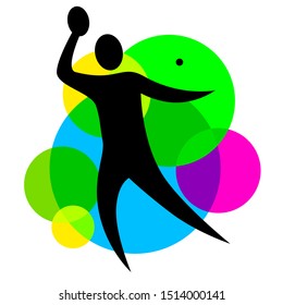 Abstract table tennis vector illustration