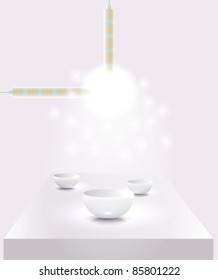  abstract  tableware, prepare food, event, kitchen, dishware on table eps10