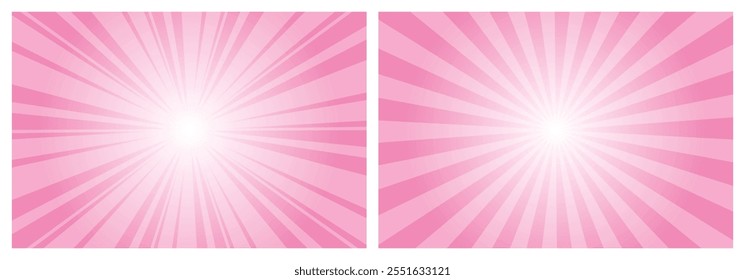 Abstract Taffy Pink Sunburst background. Editable Sunburst background, Sunburst, Sunbeam