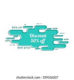Abstract tag with discount. 