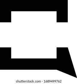 Abstract Talk Bubble for Logo Icon