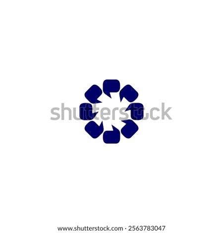 Abstract talk spiral dialog window for chat, forum, network community. Vector isolated logo.