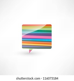 abstract talking bubble