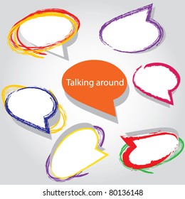 abstract talking bubble