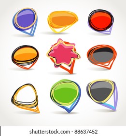 Abstract talking bubble set