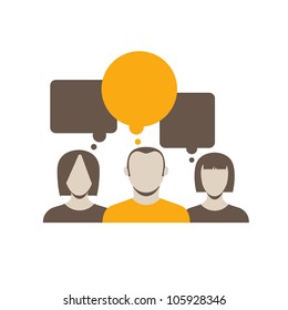 Abstract talking people collection