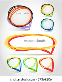 Abstract talking vector hand-made bubbles