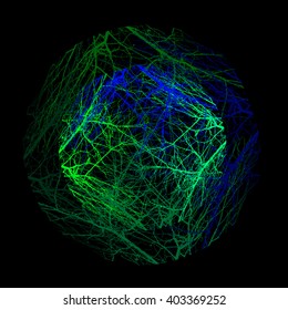 abstract tangle of lines. Vector