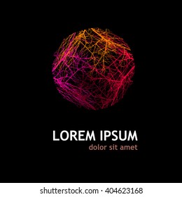 abstract tangle of lines. Vector