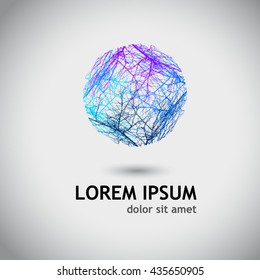 abstract tangle of lines. Vector